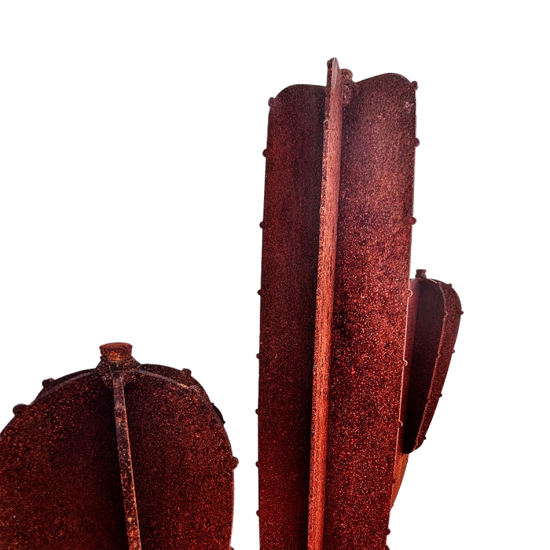 Cactus en Corten Design 4 branches