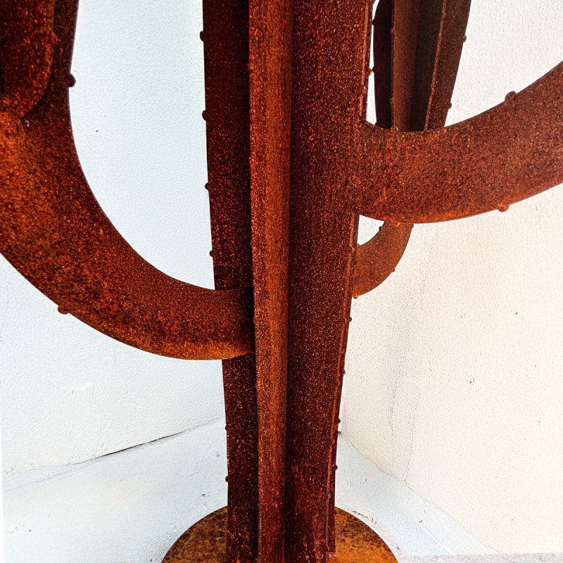 Cactus en Corten Design 3 branches