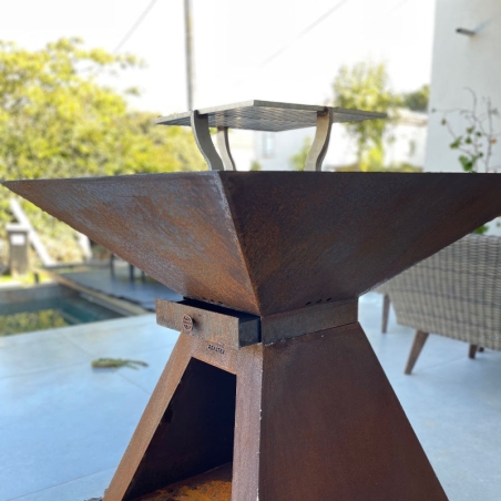 Socle braséro corten