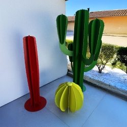 Cactus en Métal Design Monobranche